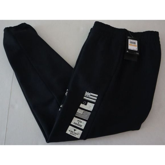 Under Armour Women's Sz S Black Project Rock Heavyweight Terry Jogger Pants $90 - Picture 10 of 13